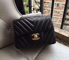 2015 Chanel mini Classic Flap Bag Red Original Sheekskin leather A1115 1115