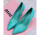 2015 Dior women Stone stripes heeled shoes DSW0098