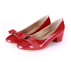 2015 Ferragamo patent leather bow shoes LFWS0032