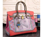 2015 Hermes Birkin 35CM leather and pierced Tote Bag Rose H35
