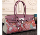 2015 Hermes Birkin Original leather and pierced Tote Bag Pink H42