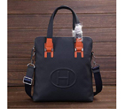 2015 Hermes Briefcase Original Calf Leather H62185 Medium Blue H62185