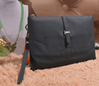 2015 Hermes Clutch Bag Calfskin Leather H9398 Blue H9398