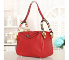 2015 Hermes Lindy 30CM Original Leather Shoulder Bag H1057 Red in Silver H1057