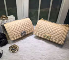 2015 LE Boy Chanel Flap Shoulder Bag Original Sheepskin Leather A67086 Apricot
