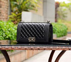 2015 LE Boy Chanel Flap Shoulder Bag Sheepskin Leather A67086 Black
