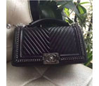 2015 Latest LE Boy Chanel Flap Shoulder Bag Original leather A67086 Black