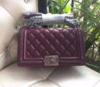 2015 Latest LE Boy Chanel Flap Shoulder Bag Original leather A67086 Claret