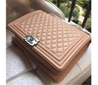 2015 Le Boy Chanel Flap Shoulder Bag Original Sheepskin A67087 Apricot A67087