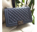 2015 Le Boy Chanel Flap Shoulder Bag in Original Sheepskin Leather A5627 Grey in Silver A5627