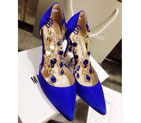 2015 Manolo Blahnik(MB) women satin high-heeled shoes MB0012