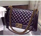 2015 New Boy CHANEL Salzburg 15AW Flap Shoulder Bag A67086 Black