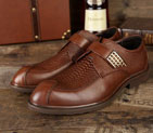 2015 Prada men Snake stripes leather shoes PSM0315
