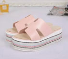 2015 hermes women new arrivals patent leather slippers HWS081