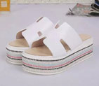 2015 hermes women new arrivals patent leather slippers HWS080