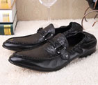 2015 louis vuitton Ostrich striped men casual shoes SML0351