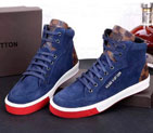 2015 louis vuitton men Nubuck high-top straps casual shoes