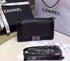 2016 Boy Chanel Flap Shoulder Bag Original Calfskin Leather A67086 Black