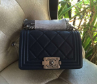 2016 Boy Chanel Flap Shoulder Bag Original Leather A67085 Blue A67085