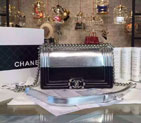 2016 Boy Chanel Flap Shoulder Bag Original lambskin leather A67086 Black&Silver