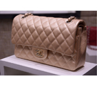 2016 Chanel 2.55 Series Flap Bag Original Caviar Leather 1112 Tyrant Gold with Gold 1112