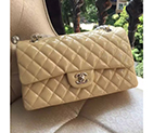 2016 Chanel 2.55 Series Flap Bag Original Patent Leather 1112 Apricot with Silver hardware
