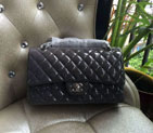 2016 Chanel 2.55 Series Flap Bag Original Patent Leather 1112 Gray with Silver 1112