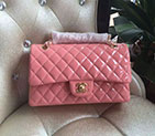 2016 Chanel 2.55 Series Flap Bag Original Patent Leather 1112 Pink with Gold hardware