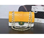 2016 Chanel 2.55 Series Flap Bag Real Python Leather 1112 with Gold