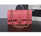 2016 Chanel 2.55 Series Flap Bag Real Python Leather 1112 with Gold