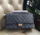 2016 Chanel A30226 Grey Original Glazed Crackled Leather Flap Bag Gold A30226