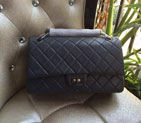 2016 Chanel A30226 Grey Original Glazed Crackled Leather Flap Bag Silver A30226
