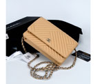 2016 Chanel A33814 Apricot Sheepskin Leather Mini Flap Bag A33814