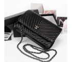 2016 Chanel A33814 Black Sheepskin Leather Mini Flap Bag A33814