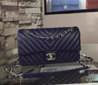 2016 Chanel A92085 Shoulder Bag Original lambskin Leather Blue with Silver A92085