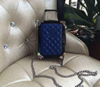 2016 Chanel A94634 Blue Makeup Box with Silver hardware A94634