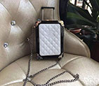 2016 Chanel A94634 White Makeup Box with Silver hardware A94634