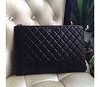2016 Chanel Banquet Clutch Original Sheepskin Leather A82389 Black with Silver A82389
