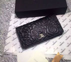 2016 Chanel Bi-Fold Wallet Black sheepskin leather A31509 A31509