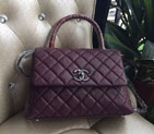 2016 Chanel Burgundy Original Leather grained shoulder Tote bag A95168
