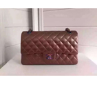 2016 Chanel Classic Flap Bag 1112 Original Deer Leather Bronze with Multicolor hardware