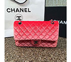 2016 Chanel Classic Flap Bag 1112 Original Orange velvet with Black Polished