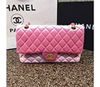 2016 Chanel Classic Flap Bag 1112 Original Pink velvet with Gold