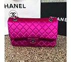 2016 Chanel Classic Flap Bag 1112 Original Purple velvet with Black Polished