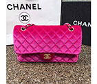 2016 Chanel Classic Flap Bag 1112 Original Rose velvet with Gold
