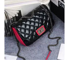 2016 Chanel Classic Flap Bag Original Calfskin Leather A92760 Black&Red A92760