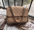 2016 Chanel Classic Flap Bag Original Deerskin Leather A94005 Apricot A94005