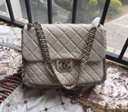 2016 Chanel Classic Flap Bag Original Deerskin Leather A94005 White A94005