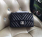2016 Chanel Classic Flap Bags Original Sheepskin leather 1116 in Black with Silver hardware