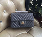 2016 Chanel Classic Flap Bags Original Sheepskin leather 1116 in Grey with Gold hardware